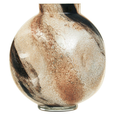Melway Black and Brown Glass Table Vase