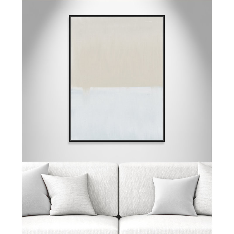 Cortland Alabaster Abstract - Floater Frame, reproduction d'art sur toile, Cadre noir, H 41,5 po x l 31,5 po x P 2 po
