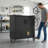 Heavy-Duty Metal Garage Storage Cabinet (With Wheels), Suitable For Garages And Offices, Black