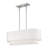 3 Light Bronze Medium Linear Chandelier With Hand Crafted Off-White Hardback Shades-1327652878