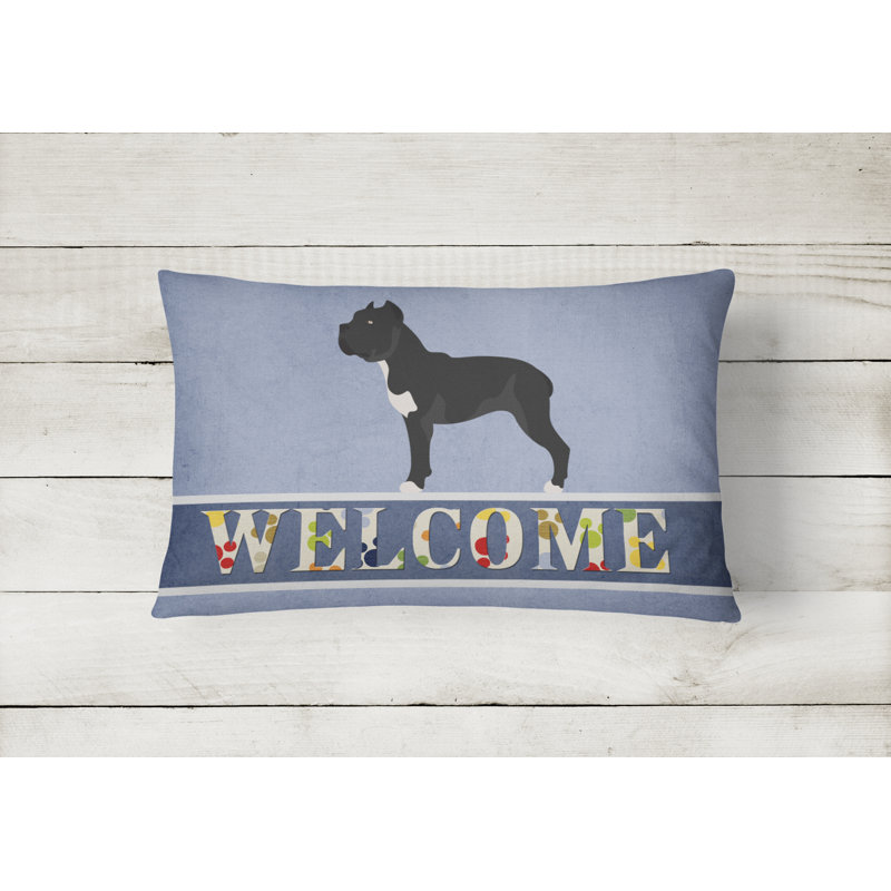  Coussin décoratif intérieur / extérieur Cane Corso Welcome