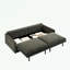 Canapé-lit convertible en chenille avec rangement, port USB et oreiller-1956552566