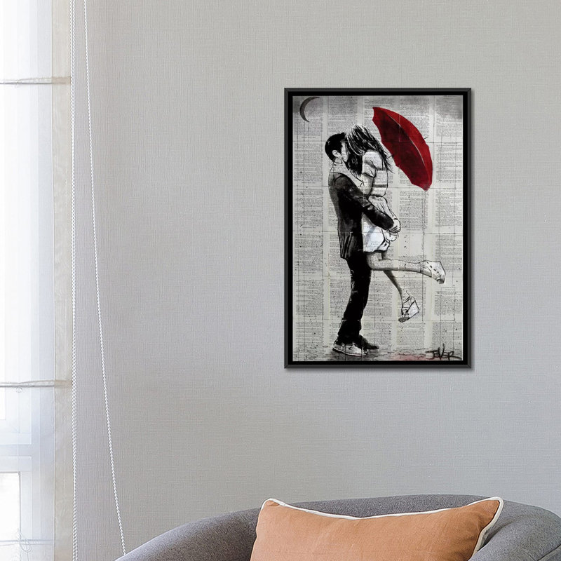 «Forever Romantics», impression sur toile, H 26 po x l 18 po x P 1,5 po, Toile avec cadre noir, Pas de tapis
