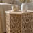 Watsonville Natural Brown Octagonal Solid Mango Wood Side Table