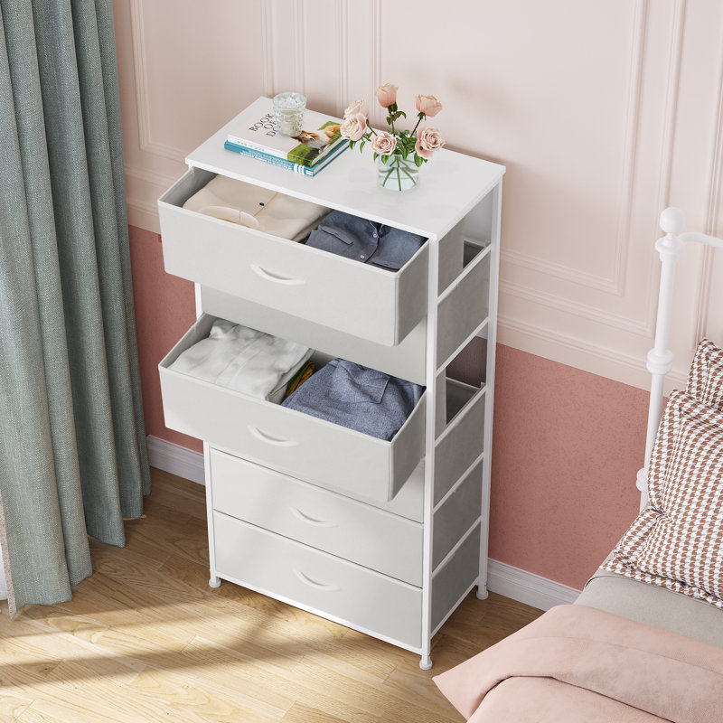 23.2" Wide 6-drawer Dresser, White, White
