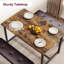 Ensemble de table de salle à manger de ferme 3 pièces pour 4 personnes, table de cuisine rectangulaire avec 2 bancs rembourrés, mobilier peu encombrant pour appartement et petits espaces-401959461