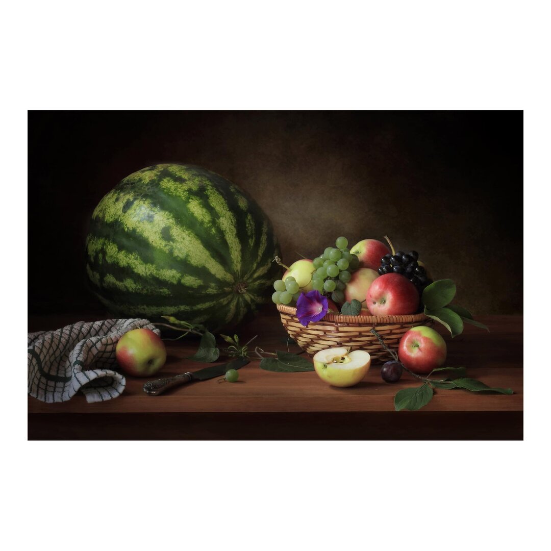 Matt Fototapete Stillleben mit Melone 3,2 m x 480 cm