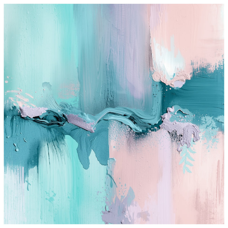 Tapis de bain bleu et rose, L 24 po x L 17 po
