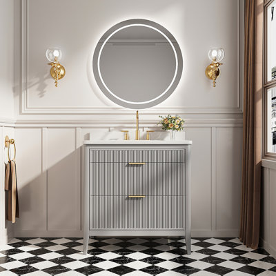 Meuble-lavabo autoportant à simple cuve