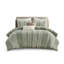 Housse de couette très grand / très grand avec motif rayé en coton et attaches intérieures pour les lits