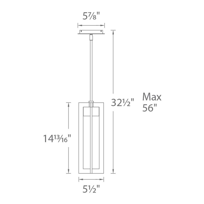 Chamber 1 - Light LED Pendant, Bronze