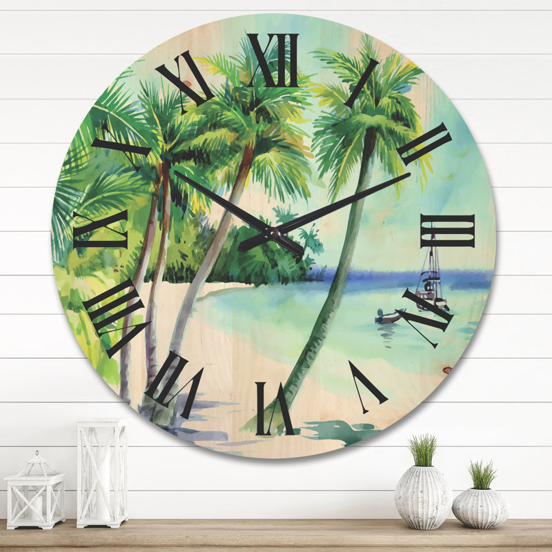 Horloge murale Summer Beach, Très grand