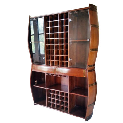 62 " L Teak Solid Wood Wine Bar