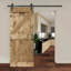 Porte de grange coulissante en bois de pin avec trousse de quincaillerie d'installation-93178050-93178028