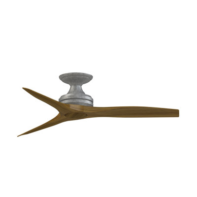 Spitfire 48 inch Flush Indoor/Outdoor Ceiling Fan - Galvanized with Koa blades
