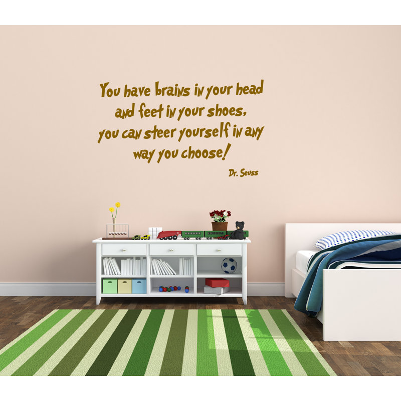Adhésif décoratif Dr Seuss «You Have Brains in Your Head», Brun