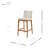 Upholstered Counter Stool with Solid Wood Frame-911119225-823577230
