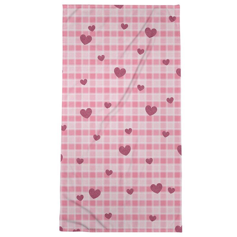 Bath Towel, Pink/Violet, Poly/Cotton, Bath Towel