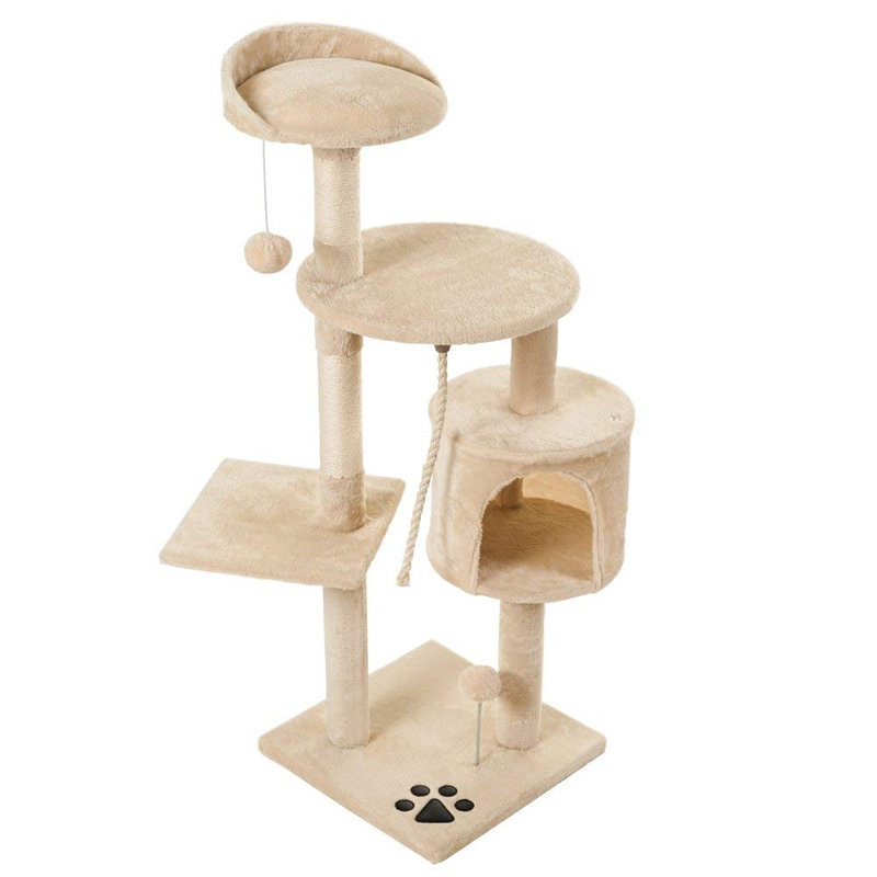 118 cm H Cat Tree / Condo, Beige