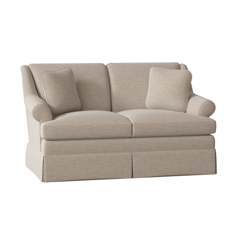 Padme Loveseat, Index 10 White Performance Twill, No