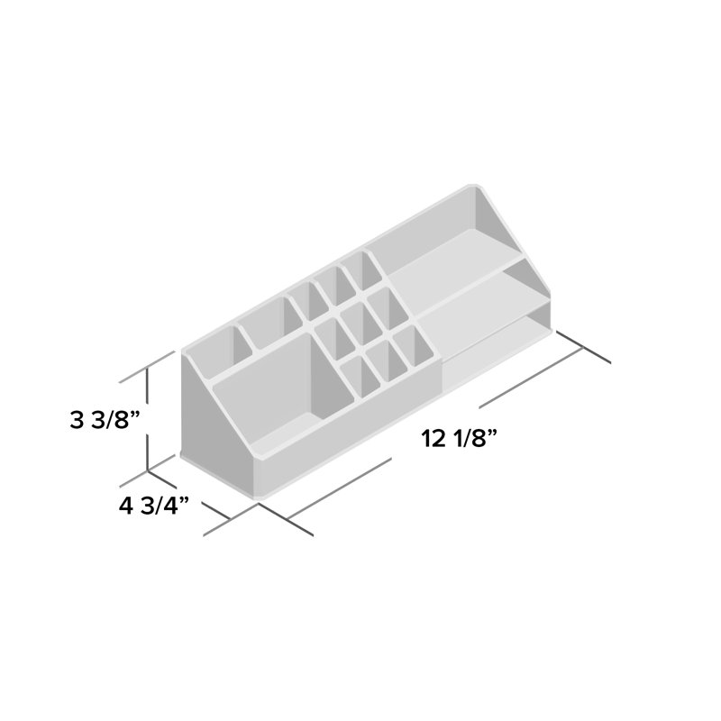Plastic 14 Compartment Makeup Organizer