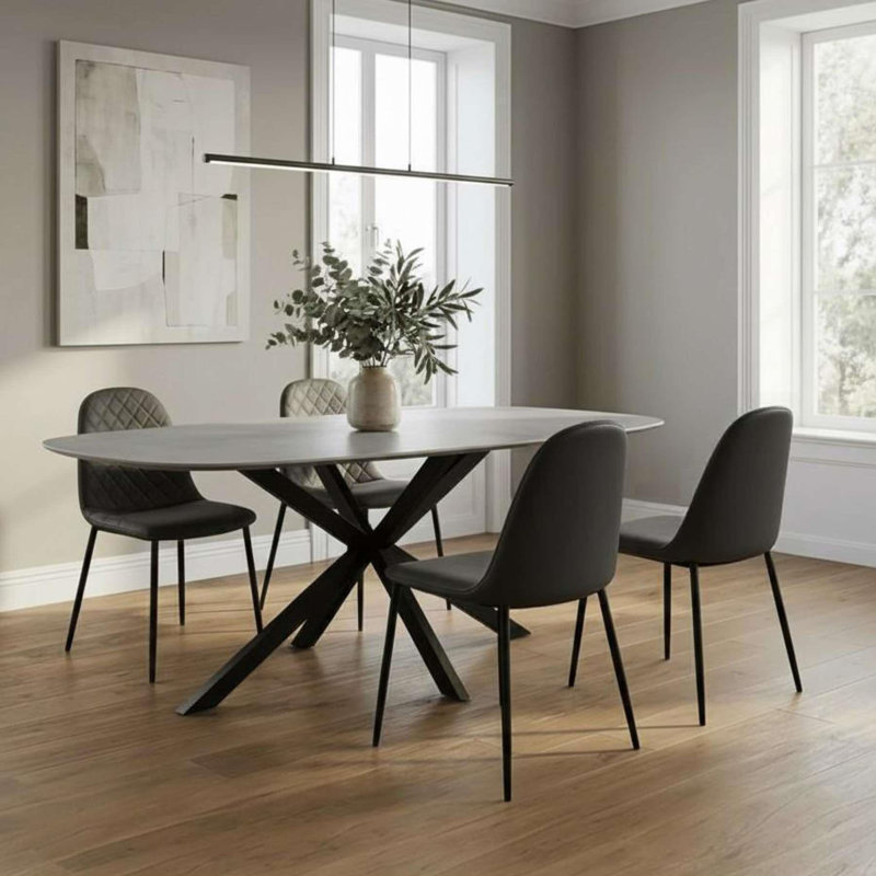 4 - Person Dining Set, 76cm H x 200cm W x 100cm D