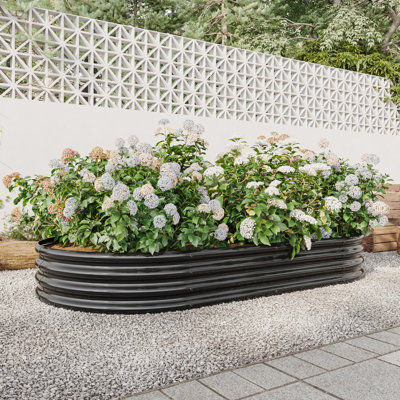 Raised Garden Bed Outdoor,   Oval Large Metal Raised Planter Bed for for Plants, Vegetables, and Flowers - perfect for growing plants