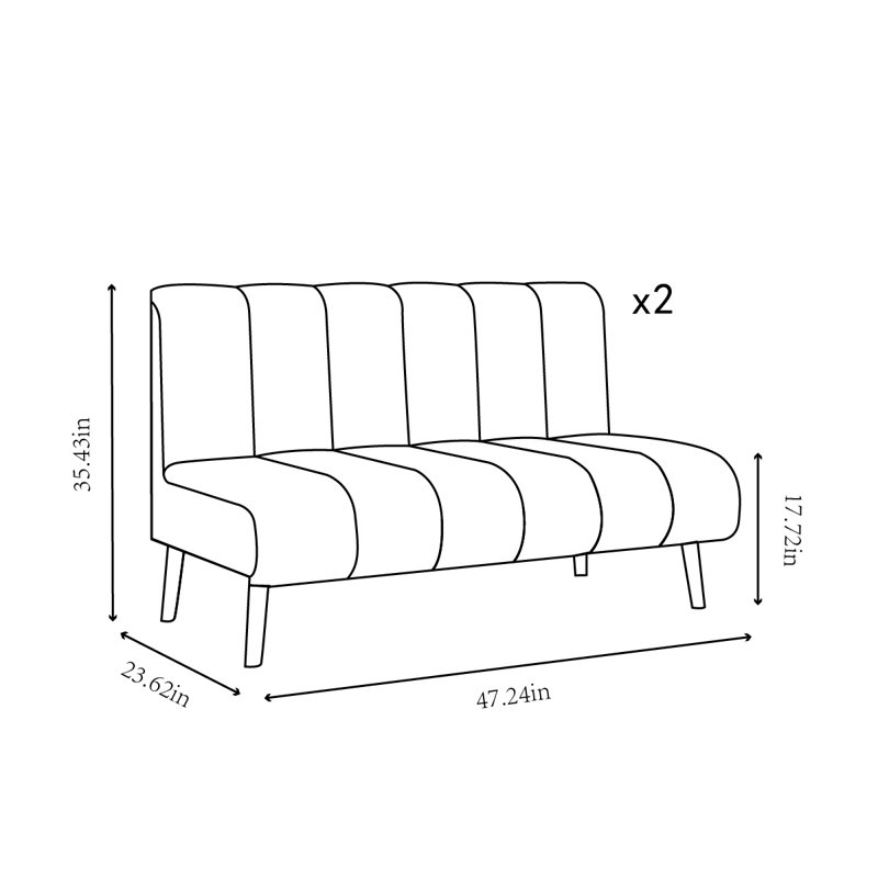 Banc rembourré en similicuir Marlese, Gris foncé