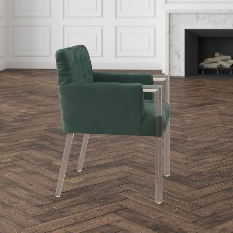 Tito Armchair, Green Linen