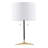 Duffield 1 Light Black and Gold Table Lamp With White Shade-648358384
