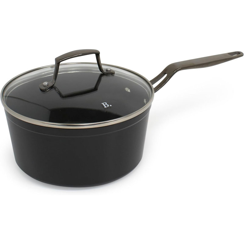 Blu. Cookware 2.7qt Nonstick Sauce Pan With Lid, Non-toxic, Non-stick Ceramic, Pfa/pfoa-free, Suitable For All Cooktops, Includes Cleaning Bamboo Brush