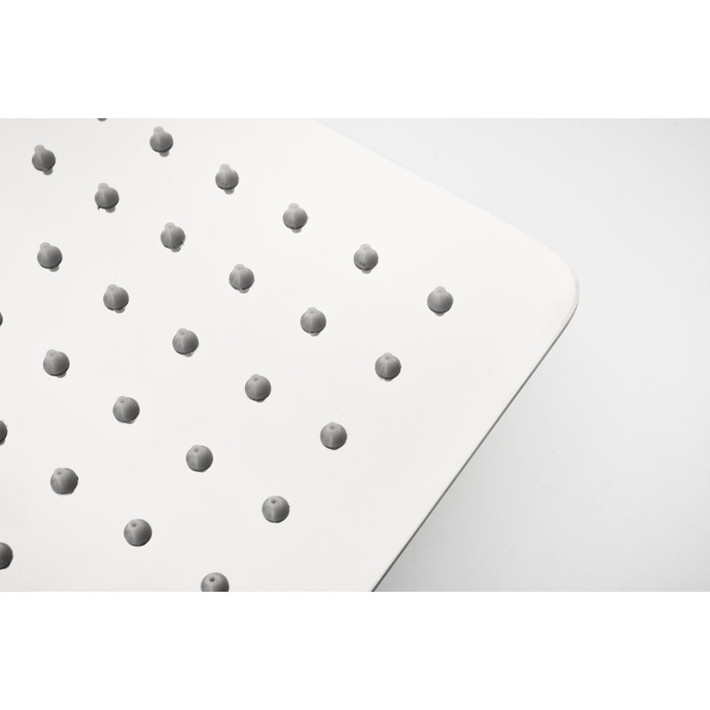 Robinet de pomme de douche de salle de bain de luxe - Pluie de pluie murale avec buse nettoyable et laiton, compatible avec tous les bras standard autonettoyants, laiton