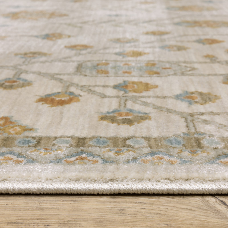 Graicyn Global Traditonal Beige/ Rust Area Rug, Rectangle 6'7" x 9'9"