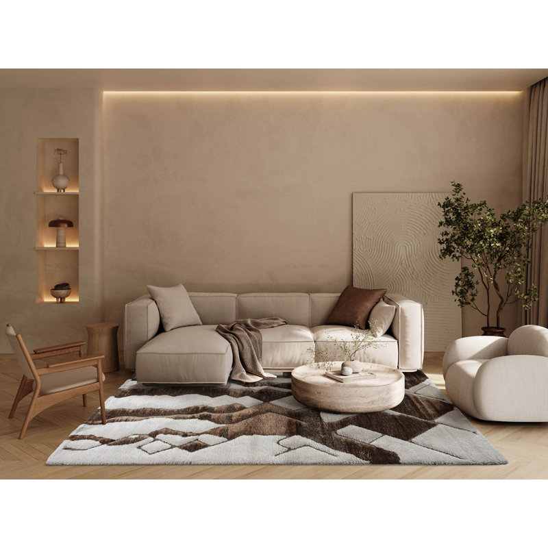 Abstract Area Rug, Rectangle 200 x 290 cm