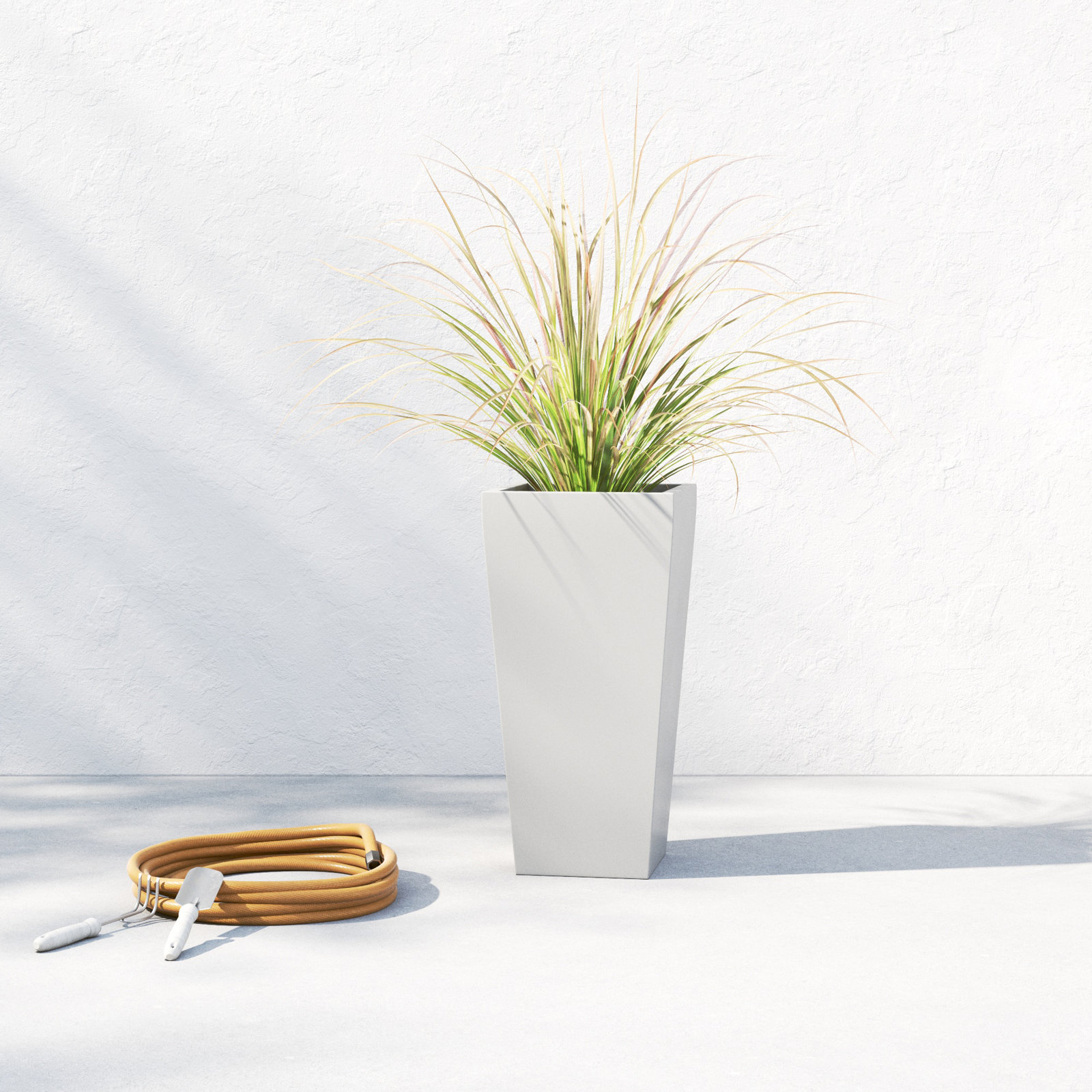 Pot Planter, White, 26" H x 13" W x 13" D