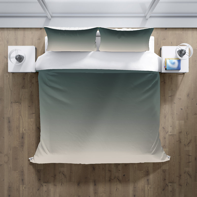 Literie , Housse de couette pour très grand lit et 2 très, Sage/Beige