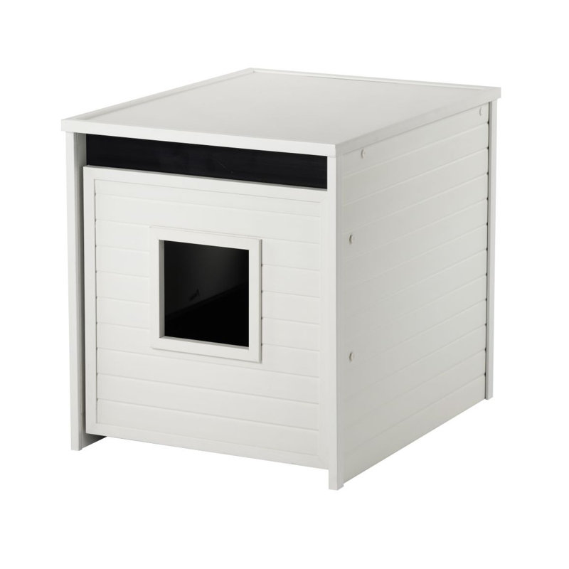 Enceinte pour litière et table de bout Freedom Litter, Blanc antique