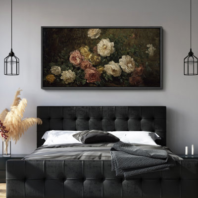 «Moody Classic Bouquet Arrangement», impression sur toile encadrée