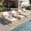 Chaises longues de patio modernes, fauteuil inclinable réglable avec accoudoirs pliables en teck-1863399562