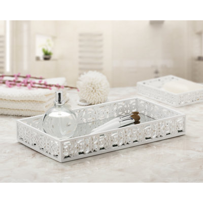 Janette Vanity Mirror Bathroom Accessory Tray