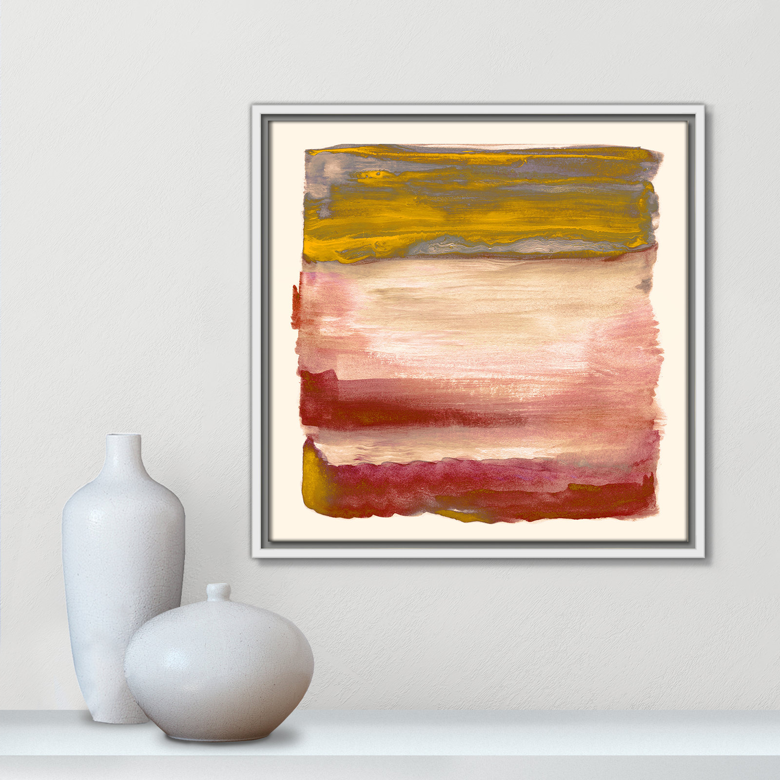 Yellow Sky I Print by Nan, White, 17.5" H x 17.5" W