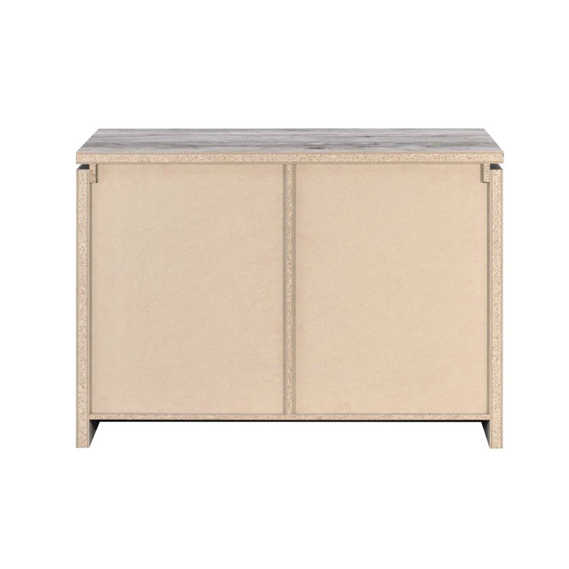 Armoire grise - solution pratique pour le rangement à la maison: 2 portes spacieuses maximisent l'espace de vie