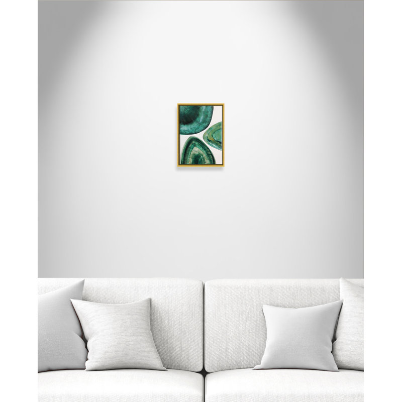This Stunning Abstract Agate Image - Floater Frame, reproduction d'art sur toile, Cadre doré, H 16 po x l 12 po x P 2 po