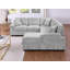 Upholstered 117.5 " Chenille U-Shaped Sofa Bed-732847098