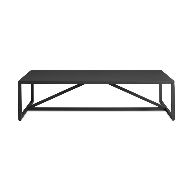 Strut Outdoor Coffee Table, Carbon, 12" H x 40" W x 40" D