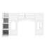 Lit mezzanine simple avec rangement pour fenêtre et escalier, blanc - fait de bois massif pour plus de durabilité-1840178442