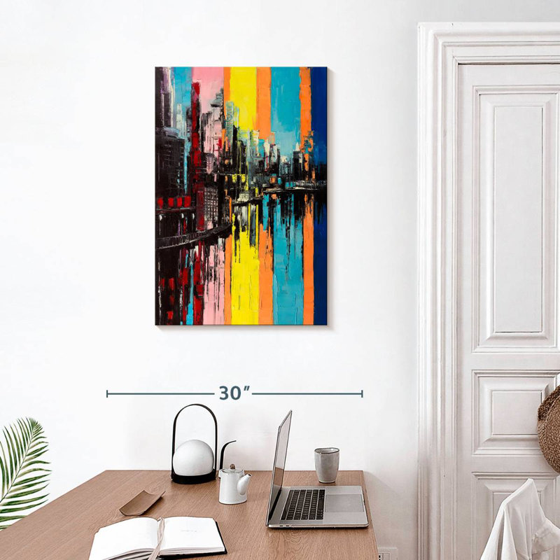 Avery Contemporary Abstract Landscape, 30" H x 20" W