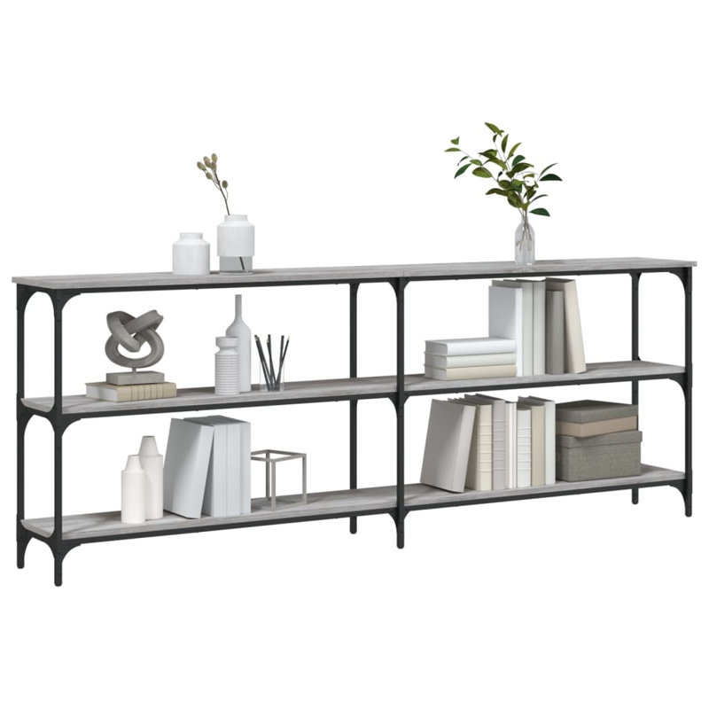 Console Table, 75cm H x 200cm W x 29cm D, Grey Sonoma