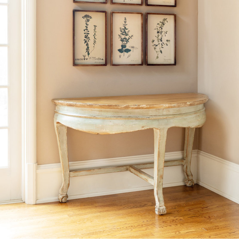 54.75 " W Solid Wood Top Console Table
