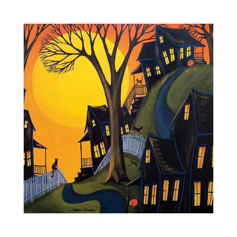 Black Cats Prowl by Debbie Criswell - Painting on Canvas, Wrapped Canvas, 93.98 cm H x 93.98 cm W x 1.91 cm D